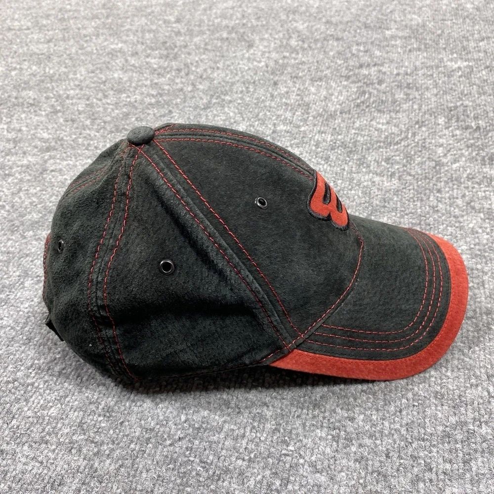 Dale Earnhardt Jr Driver Hat Cap Strap Back Black Red 8 NASCAR Racing Leather